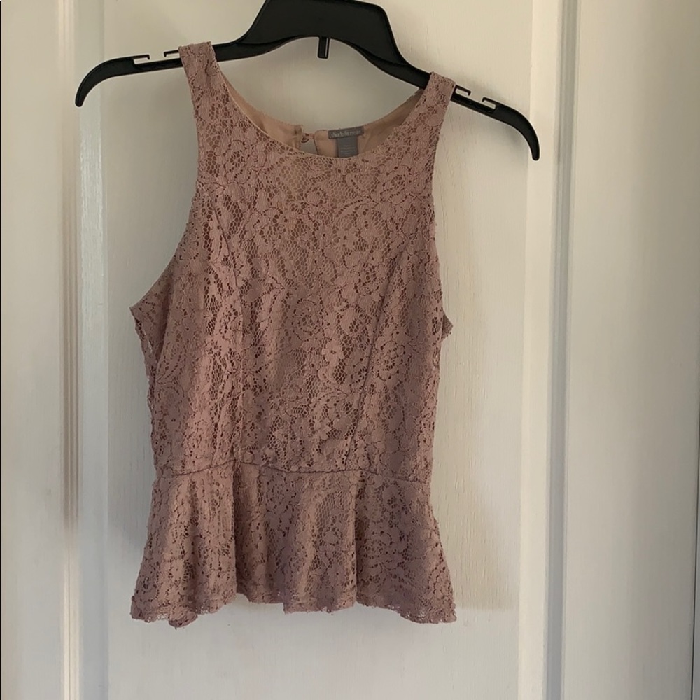 Mauve peplum top